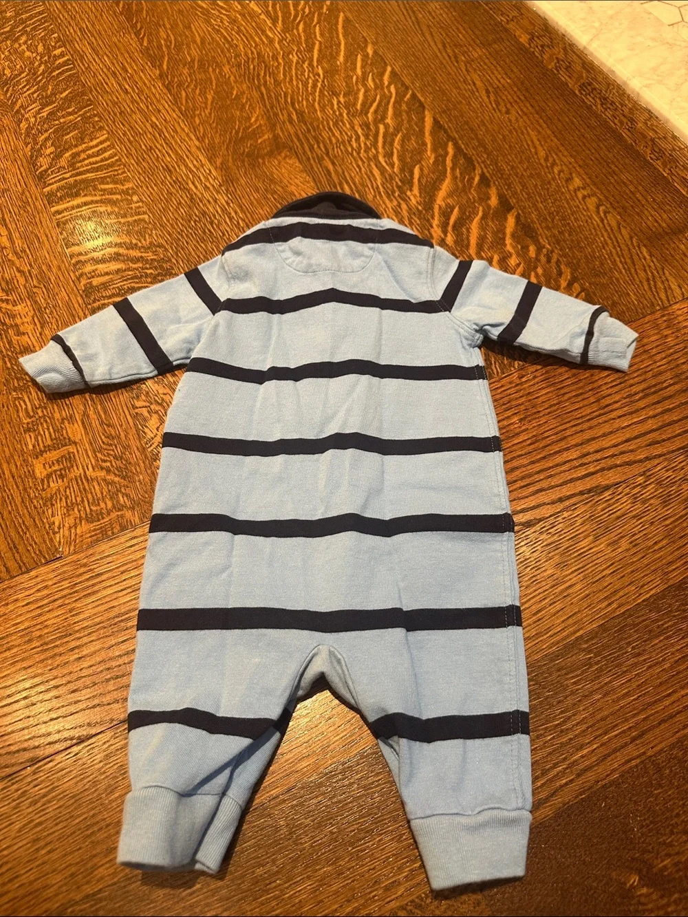 Ralph Lauren Light Blue with Navy Stripes Polo One-Piece